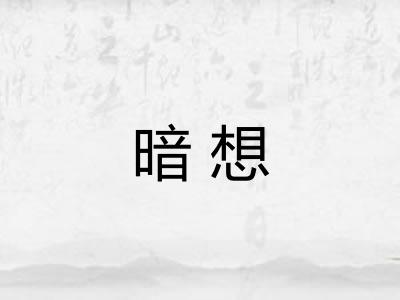 暗想