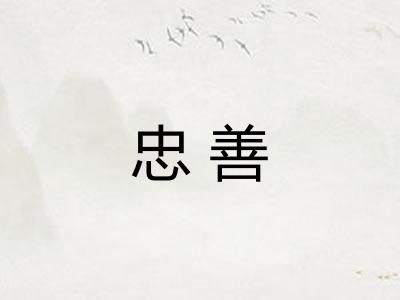 忠善