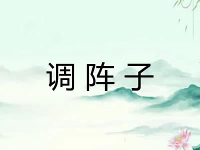 调阵子