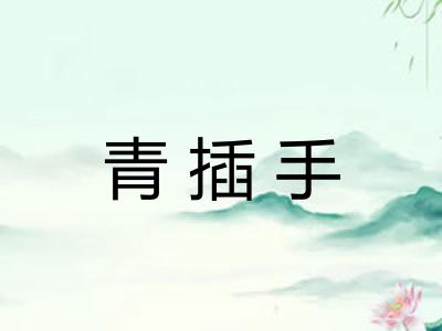 青插手