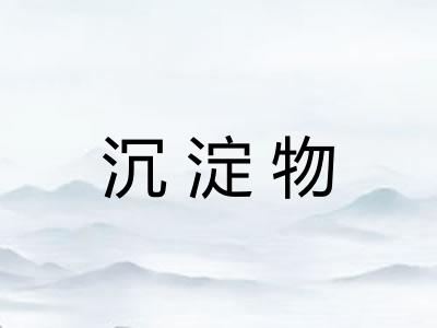 沉淀物