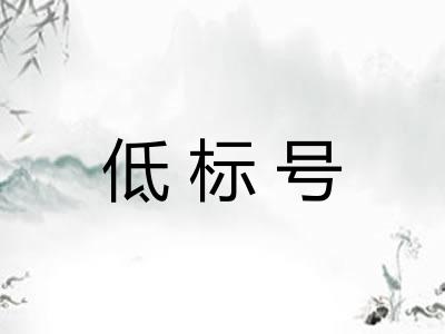 低标号