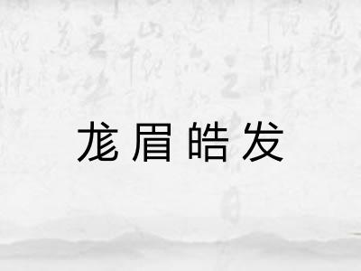 尨眉皓发