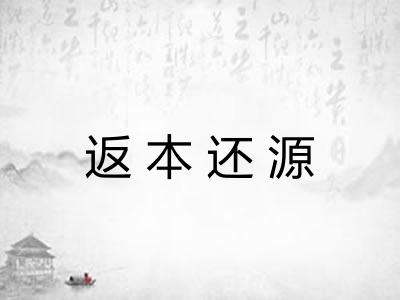 返本还源