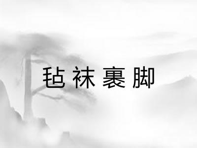 毡袜裹脚