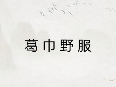 葛巾野服