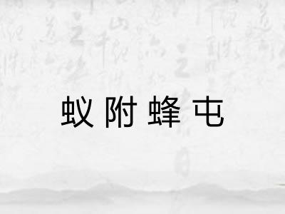 蚁附蜂屯