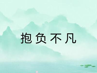 抱负不凡
