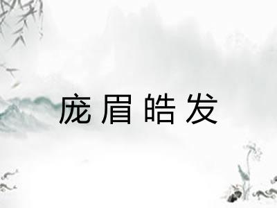 庞眉皓发