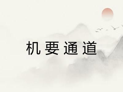 机要通道