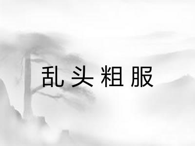 乱头粗服