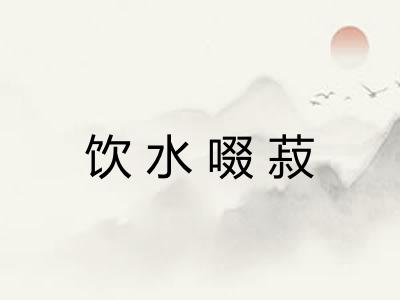 饮水啜菽