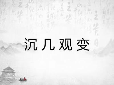 沉几观变