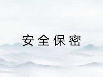 安全保密