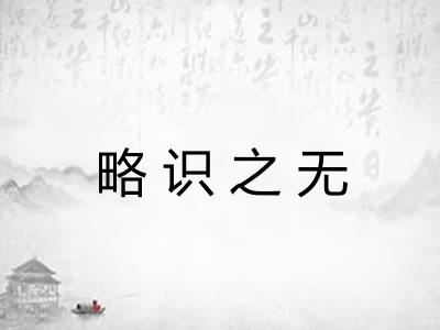 略识之无