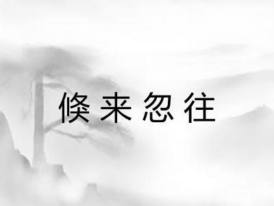 倏来忽往