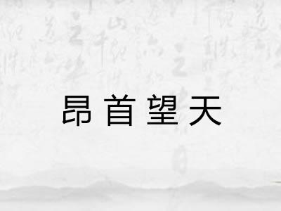昂首望天