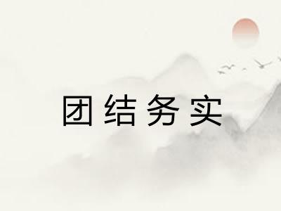 团结务实