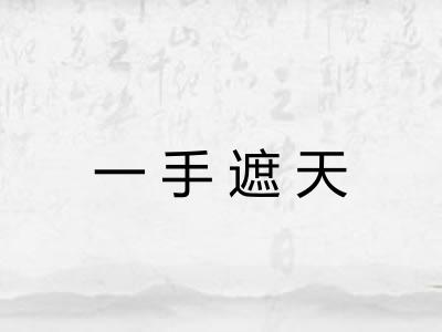 一手遮天