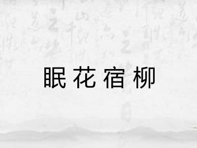 眠花宿柳