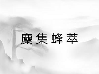 麇集蜂萃