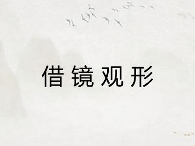借镜观形