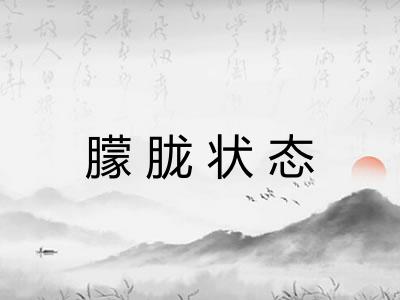 朦胧状态
