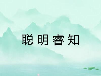 聪明睿知