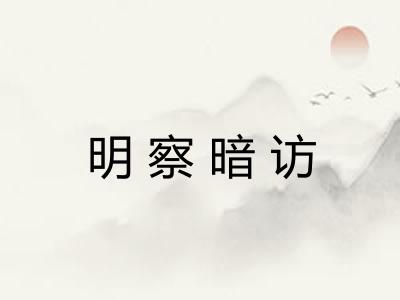 明察暗访